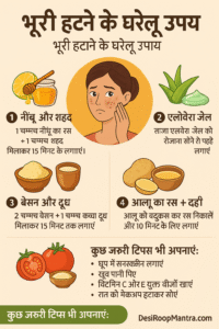 भूरी हटाने के घरेलू उपाय